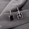 Amethyst Gemstone Silver Earrings, 925 Solid Sterling Silver Earrings For Gift, Handmade Beautiful Silver Earrings For Wedding Gift