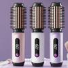 Fast Heating Wireless Curling Brush with Straightening Feature ABS Texture Wireless Appliance for Safe Hair Styling