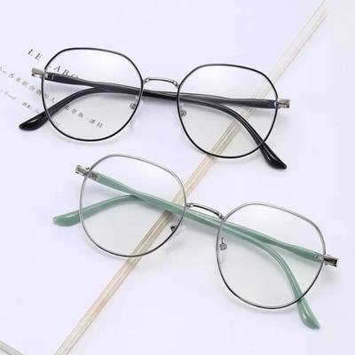 Girl Fashion Round Nearsighted Eyewear Women Myopia Glasses Men Metal Small Frame Anti Blue Light Computer Glasses 0 To -400