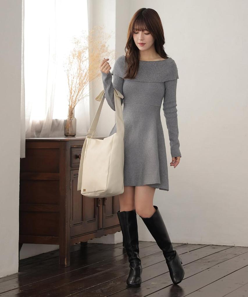 Altro Rose Ivory Tote Bag for Women, Large Tote Bag, 2-Way Shoulder Bag, Large Capacity, Fits A4 Sizes, Cute, Adult, A4 Size, Perfect for Commuting,