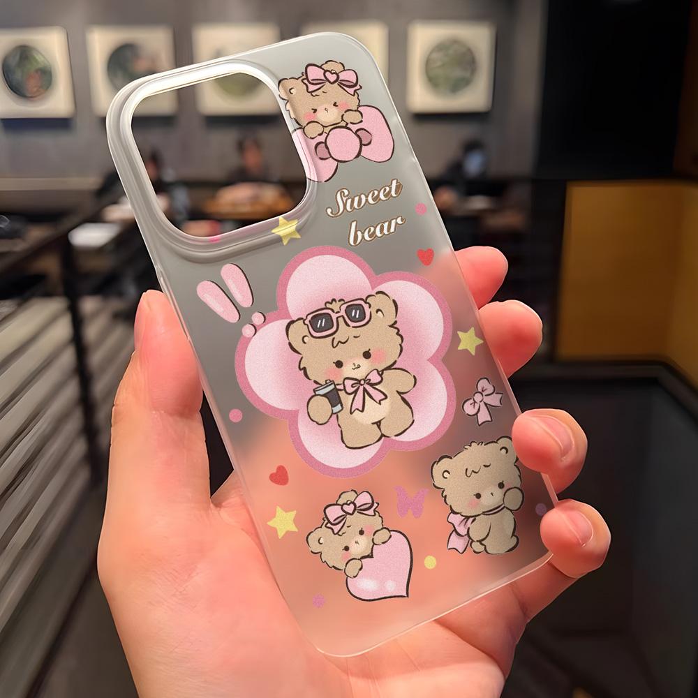 Huse pentru telefoane mobile pentru iPhone 11 13 15 Pro Max 12 14 Pro Max Husă iPhone 16 15 Plus 13 Pro 12 Textura mată Flori desenate pictate