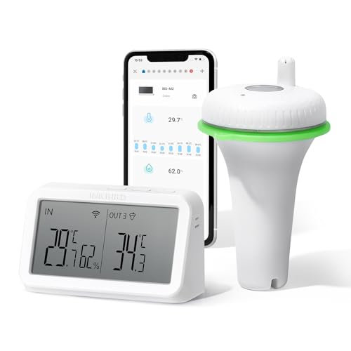 INKBIRD Bath Thermometer Wi-Fi Water Thermometer Floating Thermometer Wireless Water Thermometer + Hub IBS-M2 Set Smartphone Water Temperature Managem