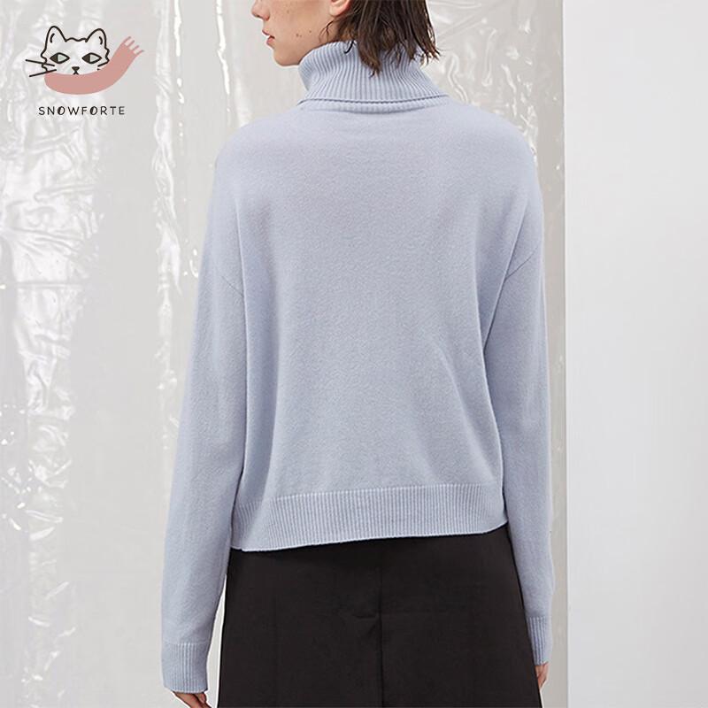 Women's Cashmere Blend High-Neck Loose Fit Sweater