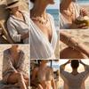 Boho Zircon Starfish Shell Conch Pendant Necklace for Women Seahorse Crab Pearl Metal Chain Choker Summer Beach Party Jewelry
