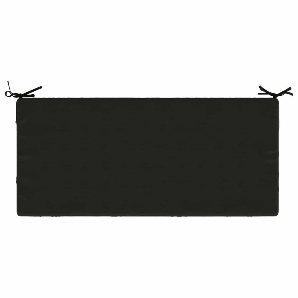 Bench Cushion SOEST 100percent Polyester Black 120 x 50 x 8 cm