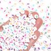 100pcs/Lot Color Acrylic Number Beads Round Flat Spacer Charm Bead for Jewelry Making DIY Bracelet Necklace Accessories