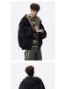 Herren American Style Kapuzen Adler Plüsch Baumwolljacke - Winter Retro Trend, Dick Warm & Lockerer Schnitt