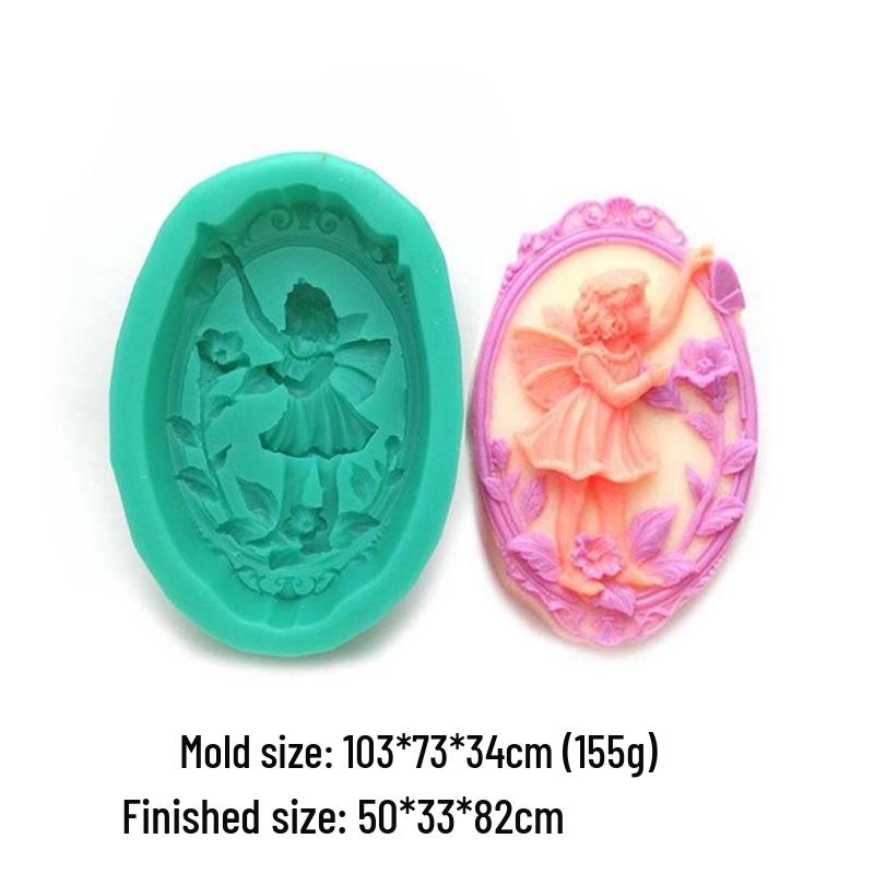Retro Praying Angel Garden Fairy Silicone Mold for Soap, Candle, or Plaster Epoxy