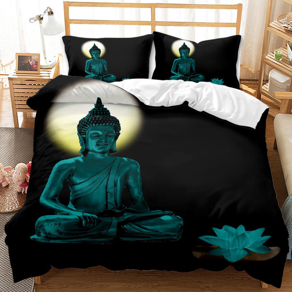 Handdraw Budha 3D Art Duvet Cover Set King Queen Double Full Twin Single Size Bed linen set