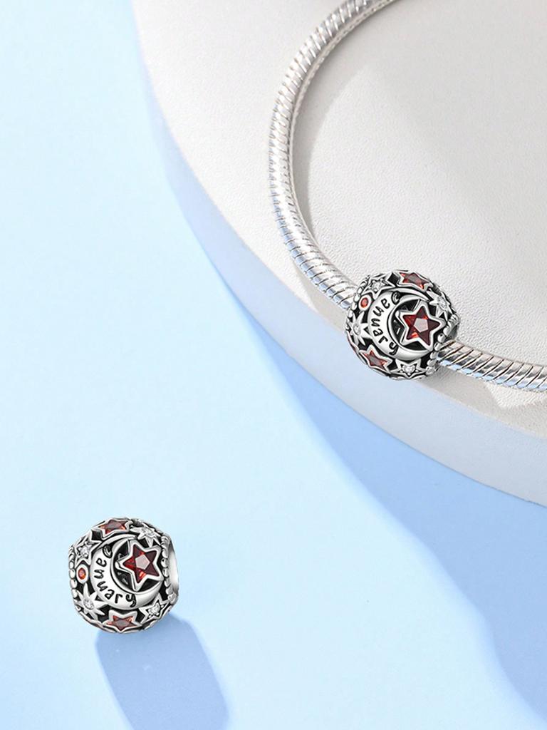 Charms Plata Birthstone Beads Charm Copper Plated Fit Charms Copperoriginal Bracelet For Jewelry Making Diy Charm