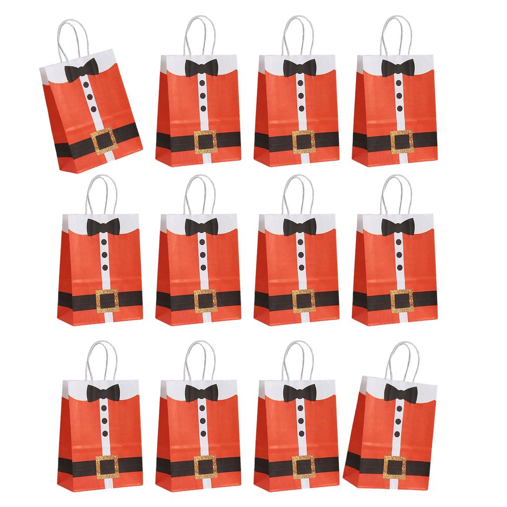 Christmas Themed Large Gift Bags Bulk 12 Pack Efficient Kraft Paper Parties Bags With Multiple Occasion Use For Celebration