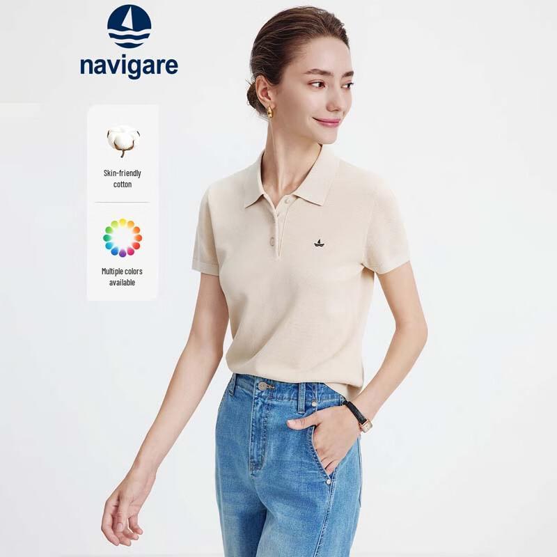 Navigare Women s Summer Lapel Knit Polo Shirt XL