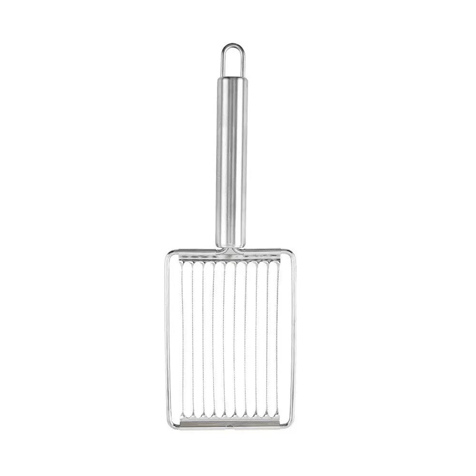 Stainless Steel Handle Slicer Tomato Slicer Ham Slicer Kitchen Food Cutter Slicing Tool for Evenly Cutting Fruits Vegetables and Meats серебряный