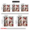 2pcs,2D plane printing Curtain Popular Cute Snowmen Christmas Gifts_d (2) Versatile Fabric (without rod) Holiday Ldeal for
