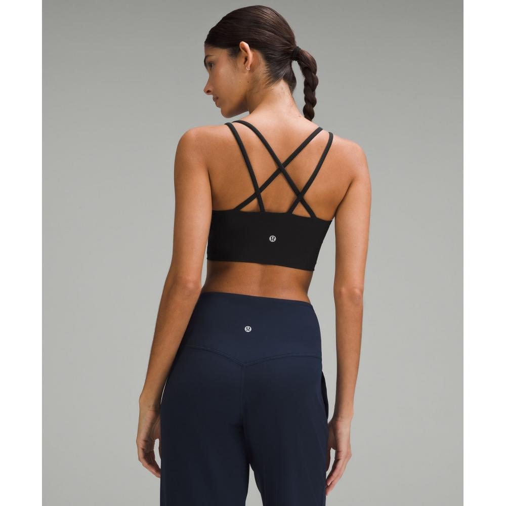 Lululemon Like A Cloud RiBBed Longline BrA  Light Support  B C Cup BlACk