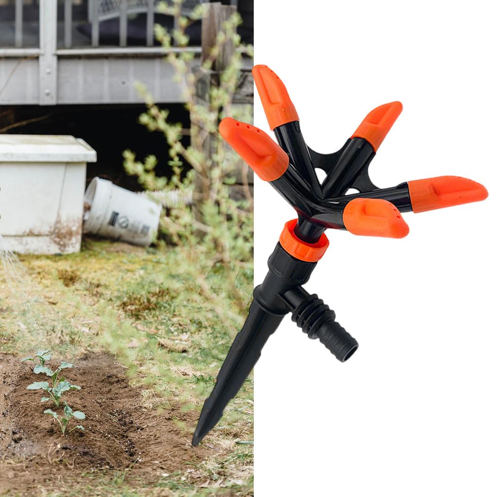 Lawn Sprinkler with 5 Outlets Easy To Use Garden Irrigation Tool Practical Irrigation Nozzle for Gardening Enthusiasts