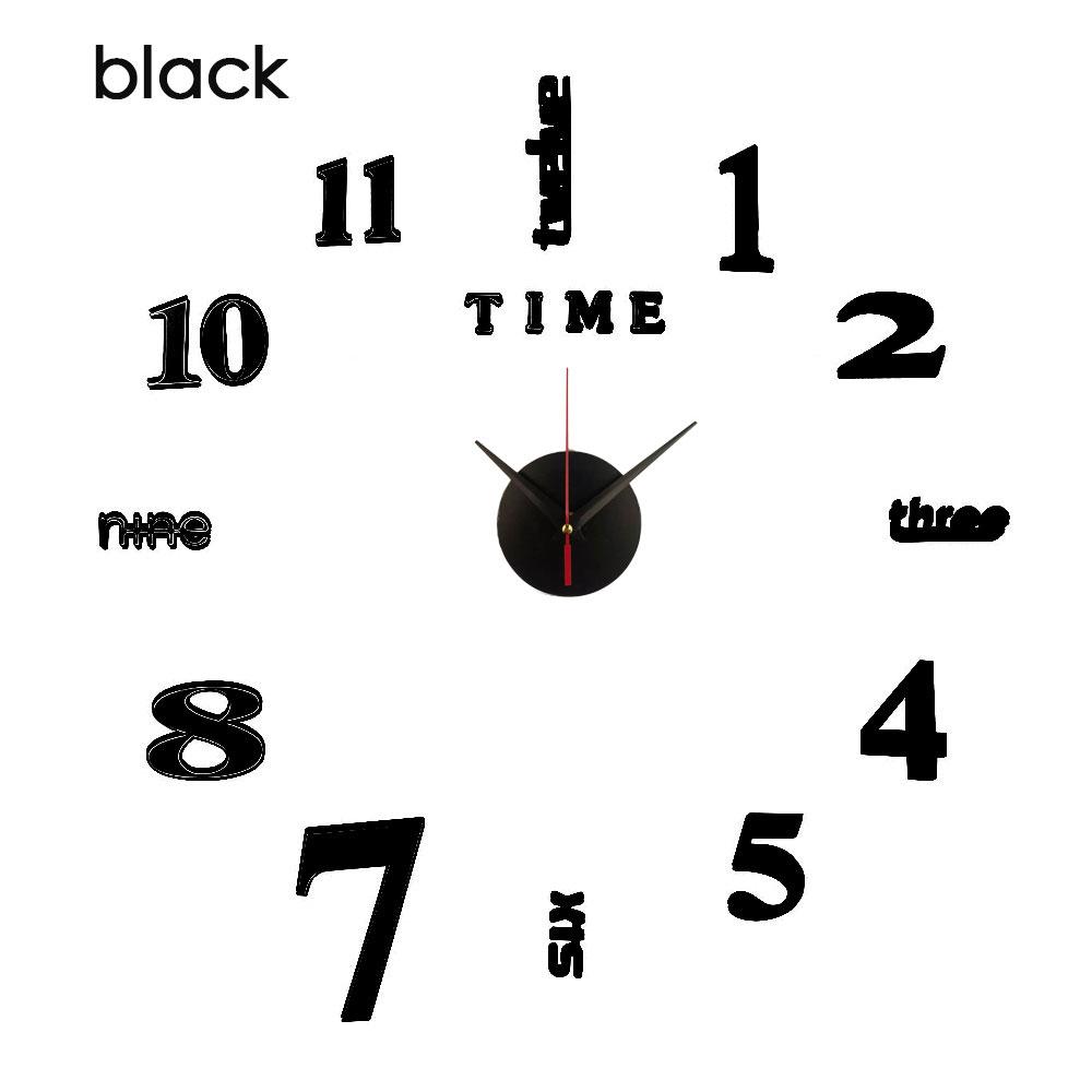 Heiße abnehmbare 3D-Wanduhr Spiegel Wandaufkleber Kreative DIY Wanduhren Kunst Aufkleber Aufkleber Wohnkultur Wohnzimmer Quarznadel