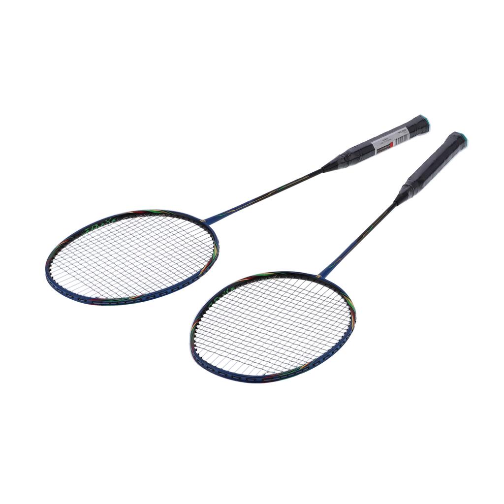 2 Player Badminton Racquets Set Lightweight Carbon Composite Double Rackets for Adults