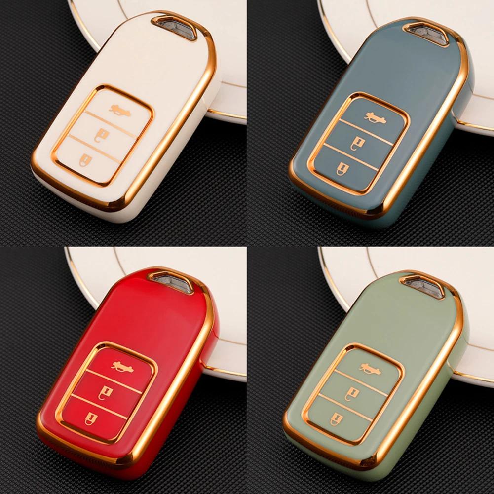 TPU Car Remote Key Case Cover Protector Shell Fob For Honda CRV CR-V Fit Civic Accord HR-V HRV City Odyssey XR-V Accessories