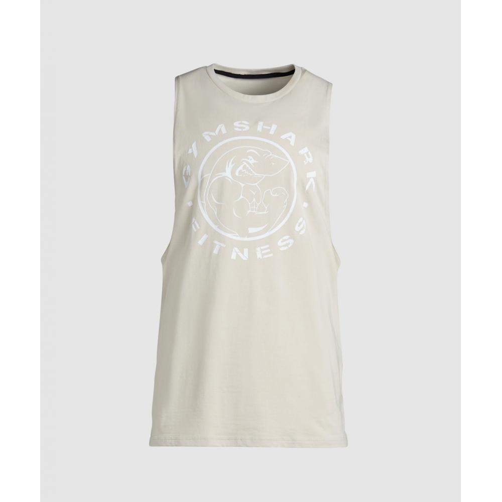 Gymshark Legacy Drop Arm Tank Pebble Grey A5a2z Gb7p