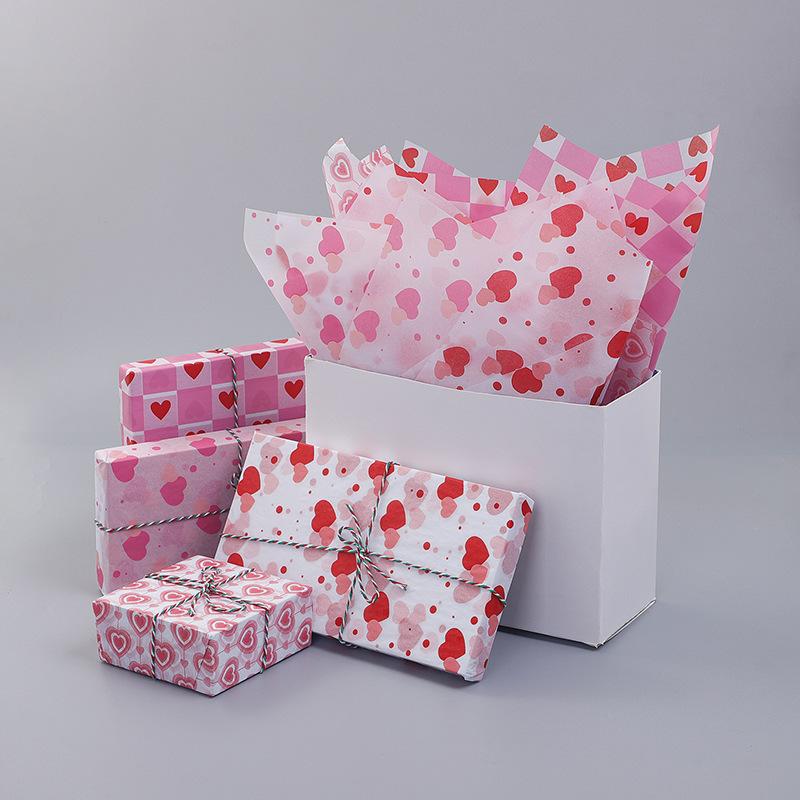 Valentine's Day Love Printing Snow Pear Paper 50X35CM Paper Flowers Gift Wrapping Paper