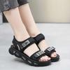 Sports sandals flat-soled fairy wind ins tide 2025 new summer Korean version casual Velcro beach shoes