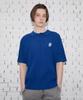 BEENTRILL Short Sleeve Cable Collar Comfort Fit Knit (Dark Blue)