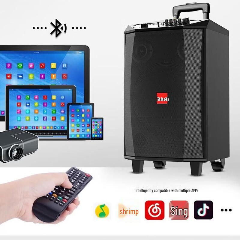 Malata Thunder M+9095A 8-inch Portable KTV Trolley Speaker (CN Version)