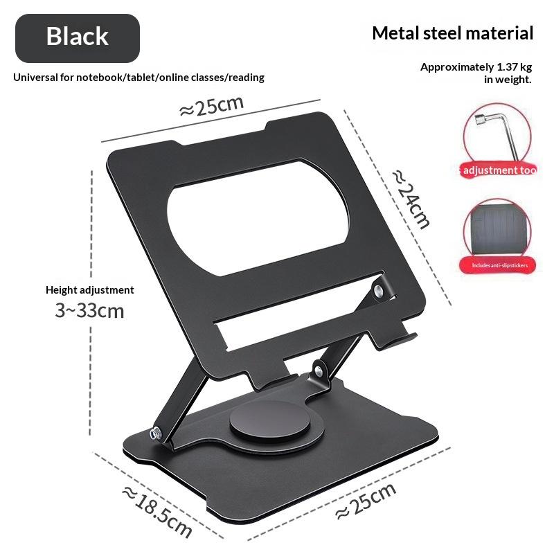 Laptop Stand Tablet Holder 360° Rotating Height Adjustable Metal Laptop Stand Portable Lightweight