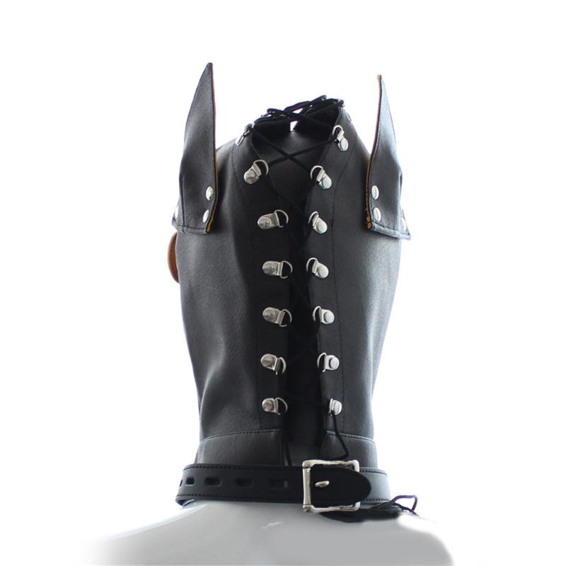 PU Hood Black Head Cover Role Play Mask Unknown Mystery Flirting Play