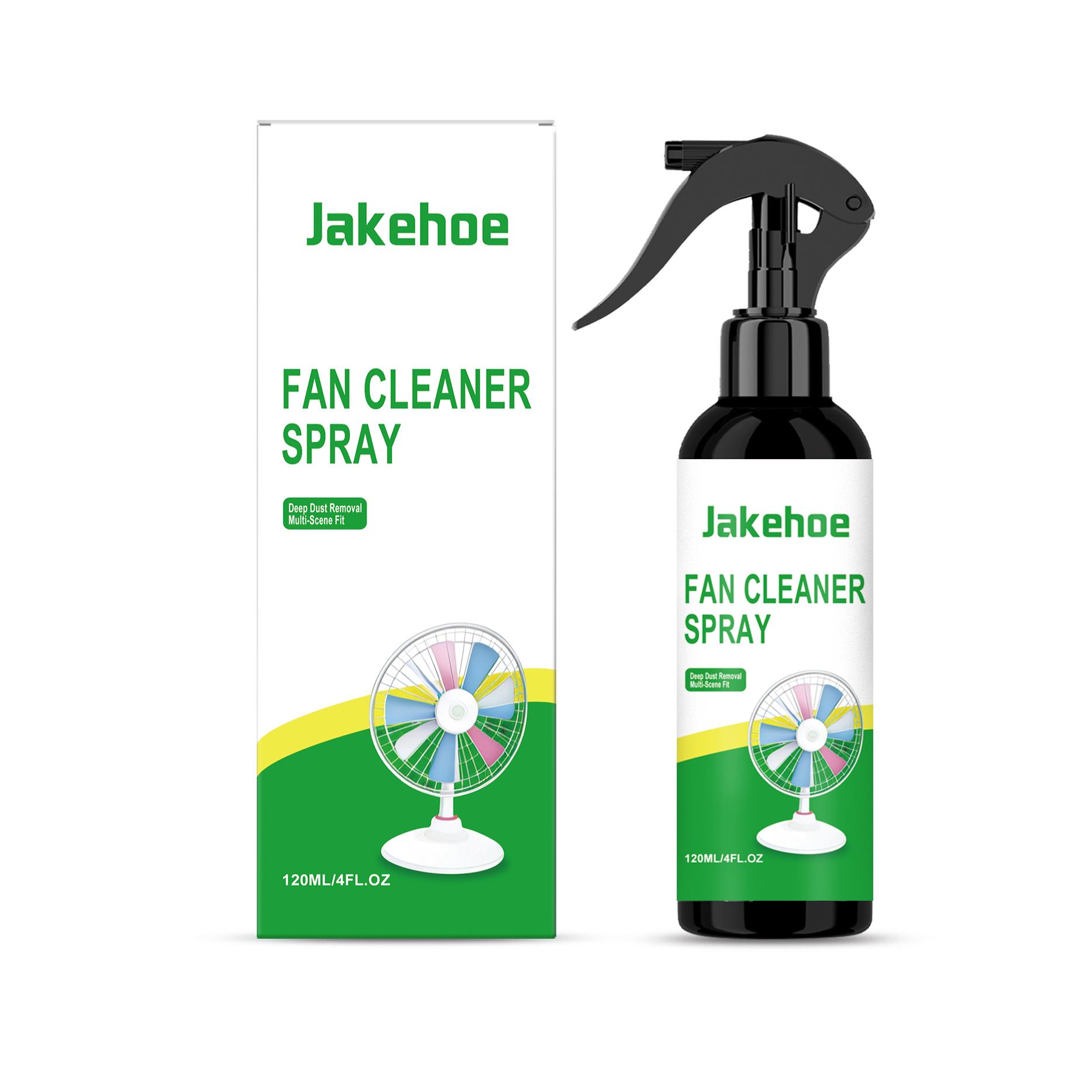 Jakehoe multi-purpose spray cleaner household fan disassembly-free cleaning supplies suitable for daily decontamination of plastic surfaces 120ml