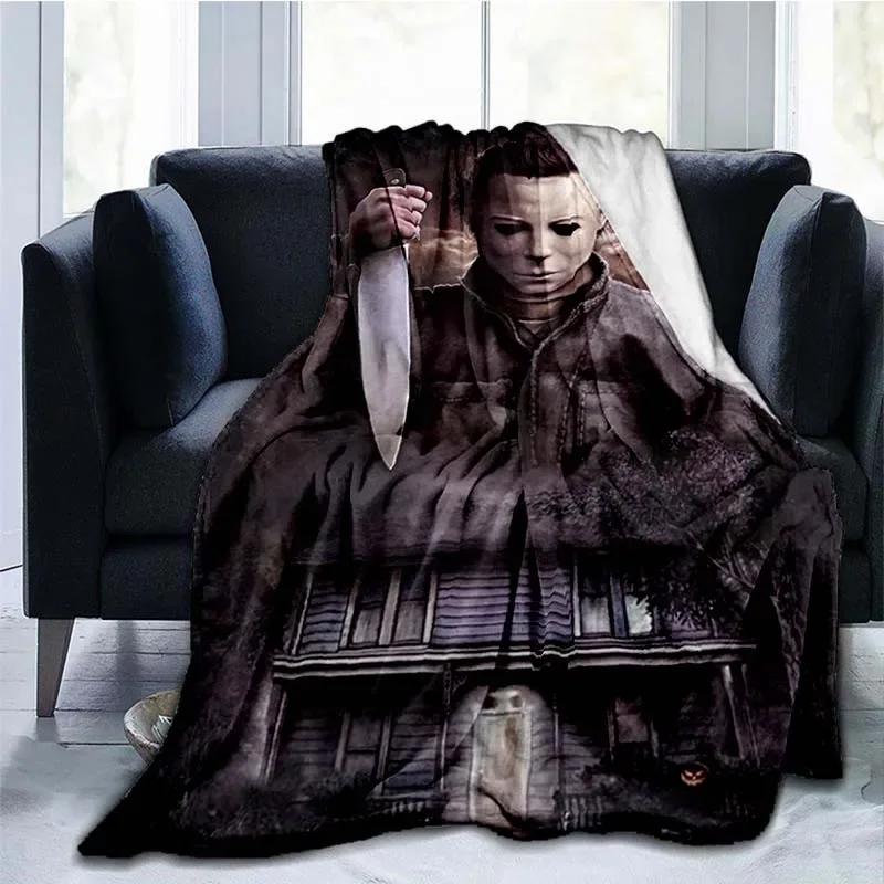 Michael Myers Blanket Super Soft Plush Flannel Blanket Living Room Bedroom Sofa Blankets for Beds Blanket Gift