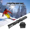 2 Pcs Ski Set Waterproof Ski Bag & Boot Bag Set Padded Ski Duffle Bag & Boot Tote Set Ski Carrier Bag & Boot Pouch for Men Women