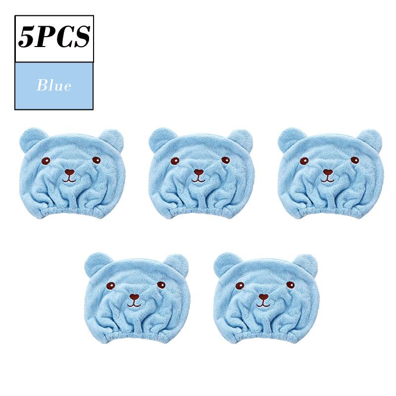 FASHION Lovely Little Bear Hair Drying Cap Towel Microfiber Quickly Dry Hair Shower Hat Wrapped Towels Bathing Cap Bathroom Accessories