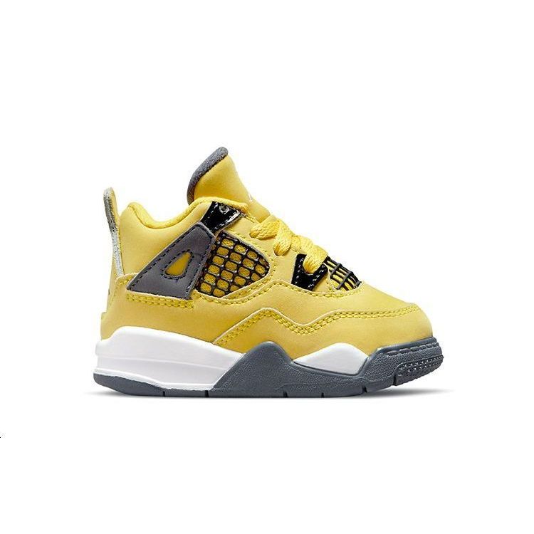 Air Jordan 4 Retro TD Lightning 2021 Detské tenisky Žltá Tour-Yellow Viacfarebná BQ7670-700