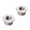 2x Stainless Reduce O2 Sensor Port Bungs Plug Adapters 18mm-12mm For Harley Easy To Install