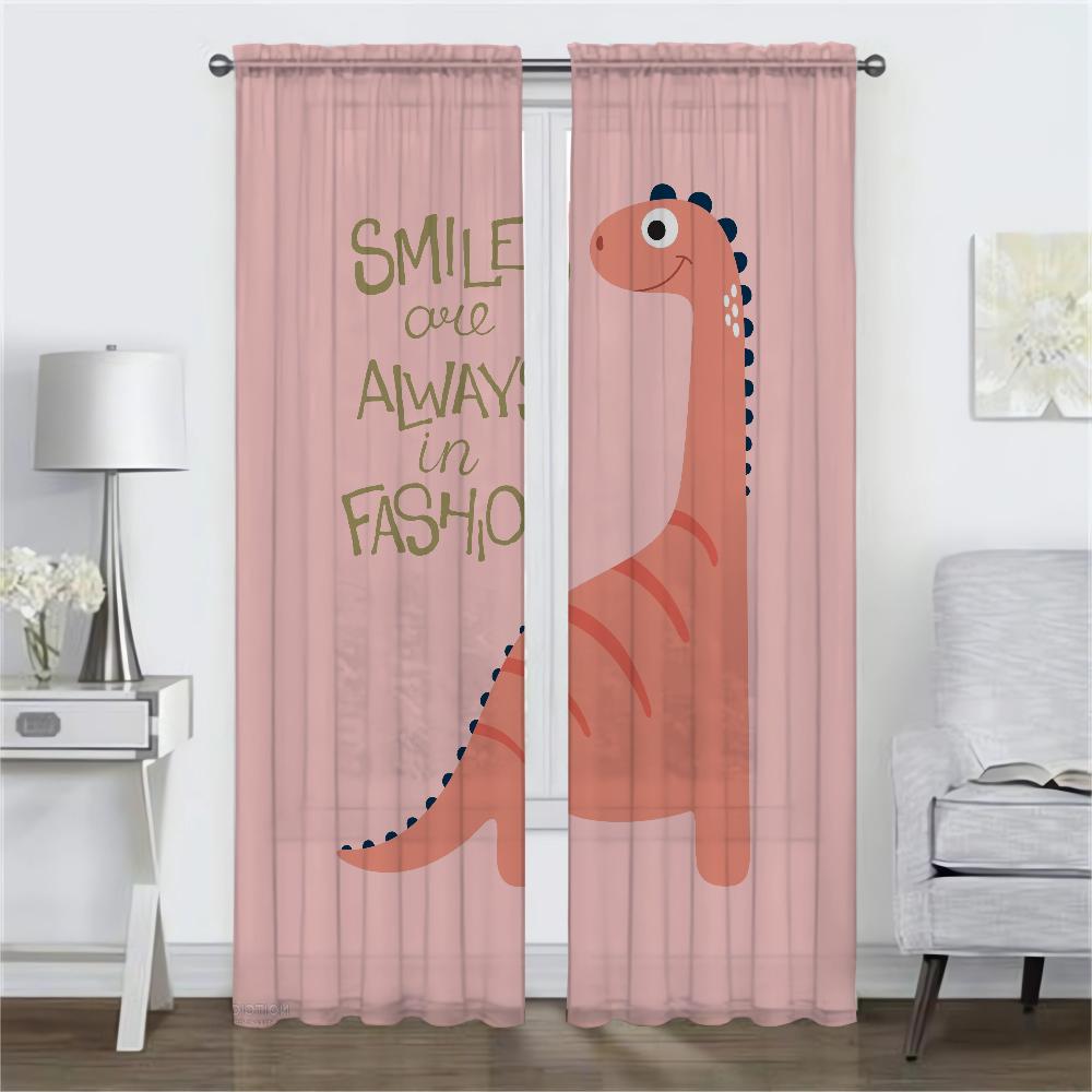 Dinosaurityll för sovrum Anti-mygggardiner för kameragardiner Barnrum Mörkläggningsgardin Halloweendekoration Rullgardiner