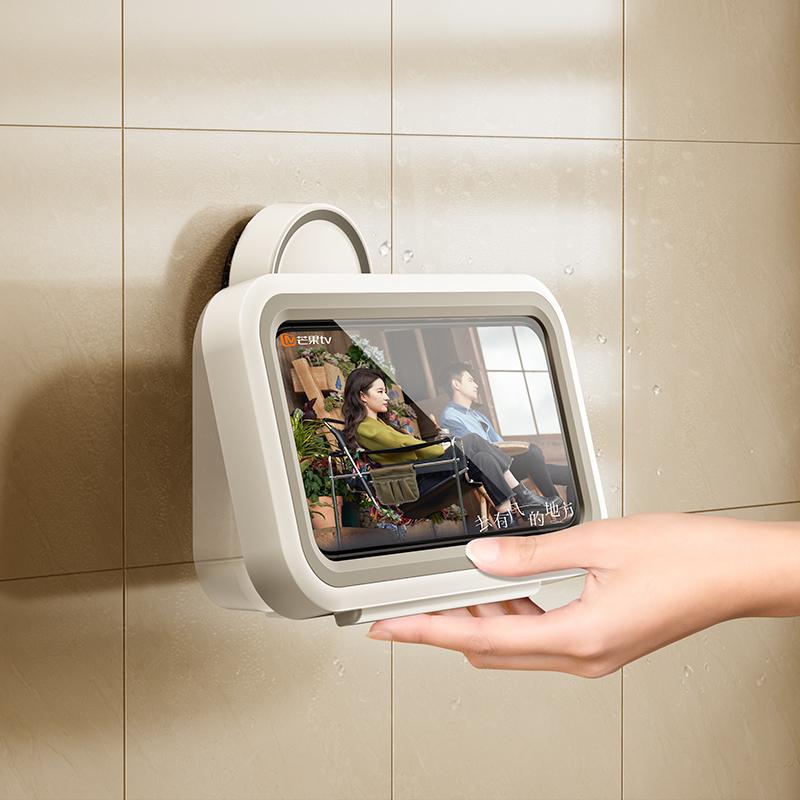 Jopree X95 Waterproof Shower Phone Holder 360 Rotation Wall Mount Bathroom Case Anti-Fog Touch Screen Stand for iPhone Samsung