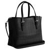 Coach Mollie TOTE Metal Brand Logo Leather Tote Bag Tote Bag Shopping Bag Shoulder Crossbody Handbag 25 Women's Black