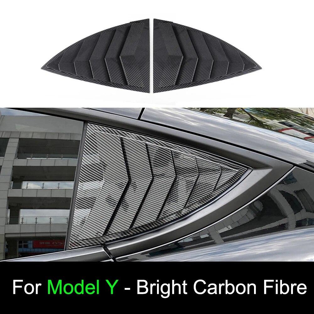 2 buc. Obloane triunghiulare din spate pentru mașină Parasolar triunghiular modificat pentru Tesla Model 3/Y Patch obturator pentru geam din spate ABS Shark Gill