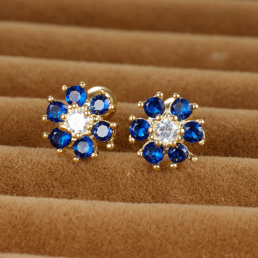 Vintage Gold Color Stainless Steel Butterfly Earrings for Women Zircon Cartilage Piercing Stud Earring Jewelry aretes de mujer