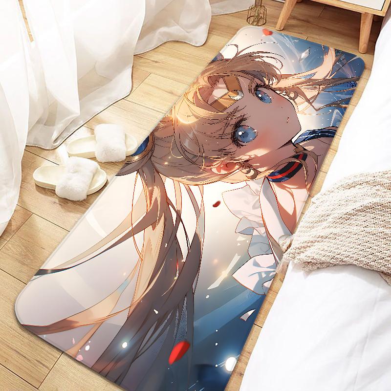 Japan Anime Cute S-Sailor M-MoonS Door Mat Entrance Non-slip Washable Kitchen Carpet Living Room Hallway Rugs Bathroom Bath