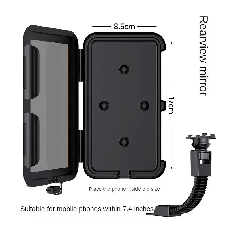 Motorcycle Phone Holder Support Moto Bicycle Waterproof Case Handlebar Stand Case Mount Waterproof Scooter Motorbike Phone Bag