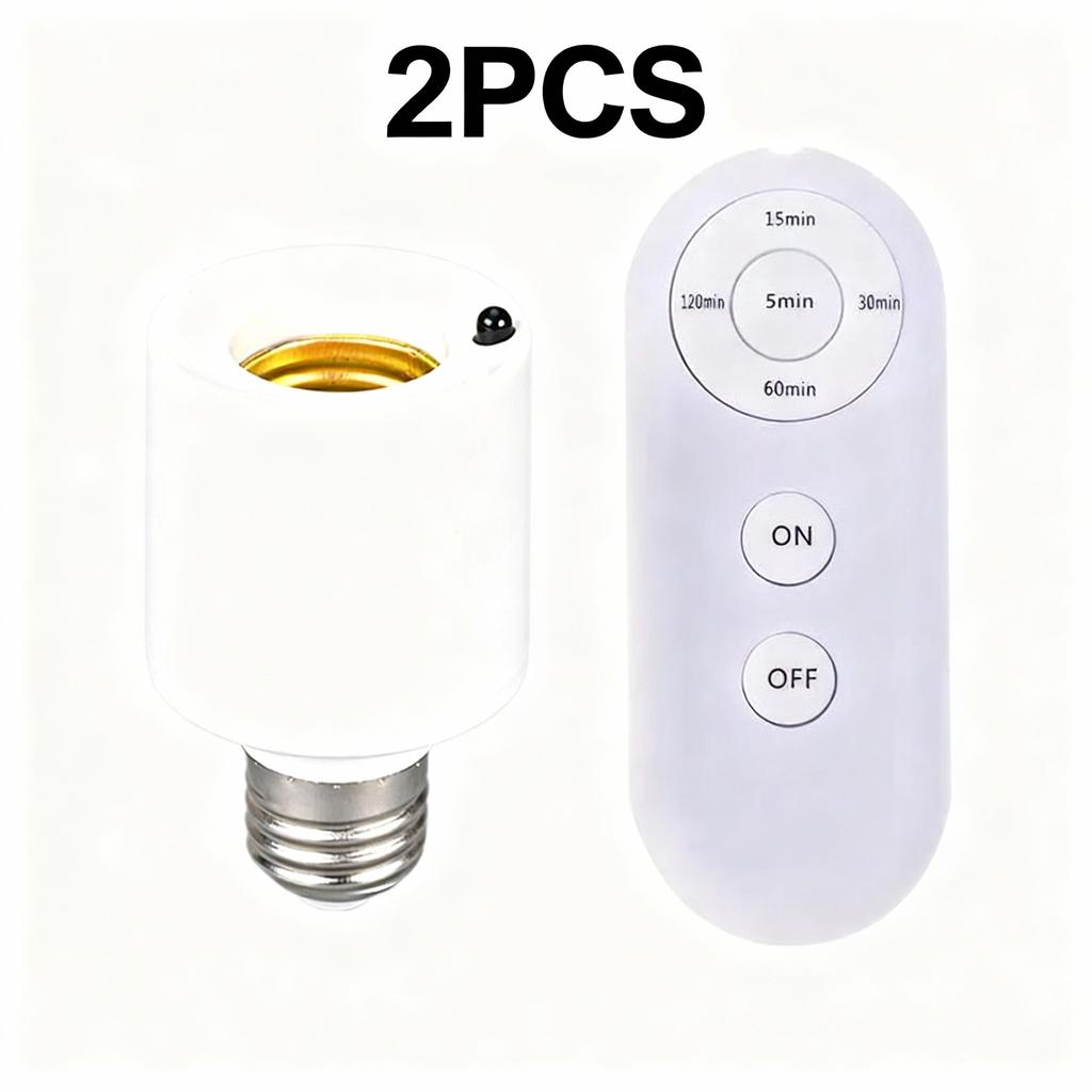 E27 110V 220V House Multi Light Switch 60W Wireless Remote Control Smart Timer Switch Lamp HolderBaby Room Bedroom Timer Switch