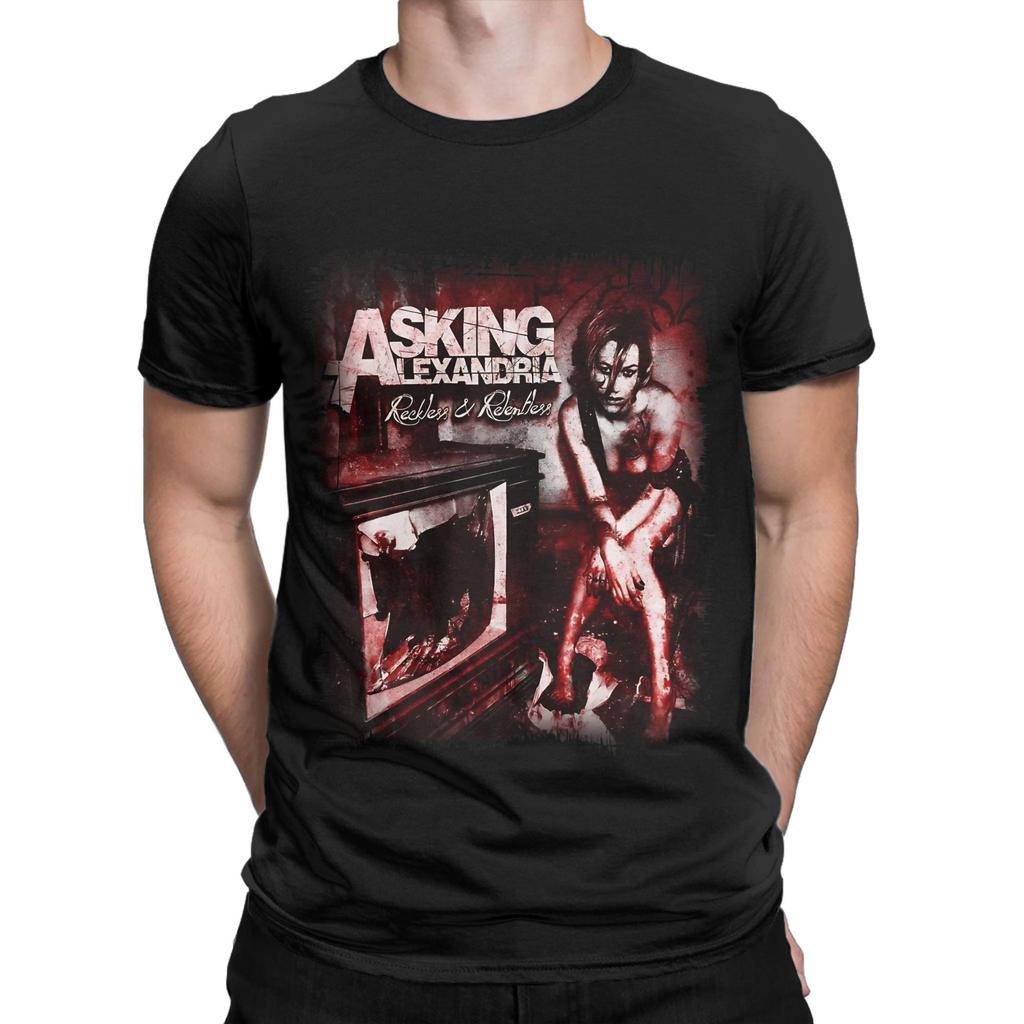 Asking Alexandria Reckless Novelty 100% Cotton T-Shirt Asking Alexandria Tees Tops For Men