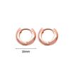 Orecchini a cerchio rotondi lisci placcati in oro 14k - Gioielli di moda eleganti e leggeri di lusso per le donne
