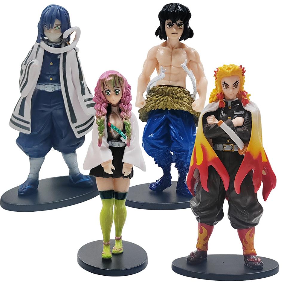 Neue Anime-Figur Dämonentöter Figur Kimetsu No Yaiba Puppe Tanjiro Nezuko Zenitsu Figur Inosuke Krieger Actionfigur Modell Spielzeug