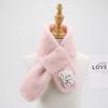 2025 Autumn/Winter Plush Faux Rabbit Fur Children's Parent-Child Cartoon Scarf - Korean Style Baby Neck Warmer