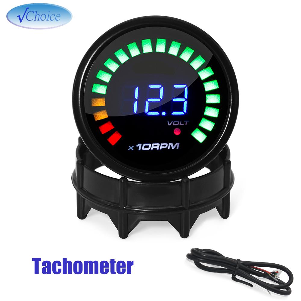 2" 52MM Digital Car gauge Tachometer BAR PSI Boost Vacuum Water Temp Oil Temp Oil Press Voltmeter Air Fuel Ratio EGT Temp meter