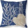 Navy Sea Elements Anchor Wheel  Lighthouse Pattern Cushion Cover Suitable For Sofa Bedroom Car Pillow Cover